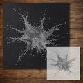 Paint Splat Stencil reusable Mylar stencil, 300 x 300 mm
