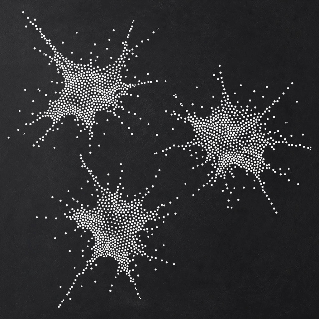 Paint Splats Stencil | Realistic Mylar Stipple Wall Art, Crafts (Large - 300mm / 12" approx)