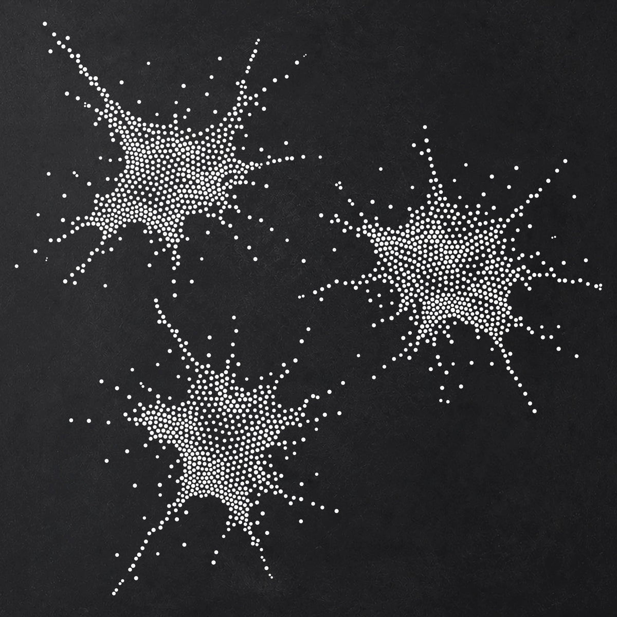 Paint Splats Stencil | Realistic Mylar Stipple Wall Art, Crafts (Large - 300mm / 12" approx)