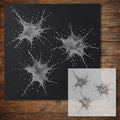 Paint Splats Stencil reusable Mylar stencil, 300 x 300 mm