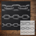 Chain Links Stencil reusable Mylar stencil, 300 x 300 mm