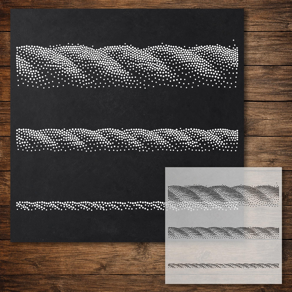 Rope Stencil reusable Mylar stencil, 300 x 300 mm