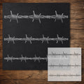 Barbed Wire Stencil reusable Mylar stencil, 300 x 300 mm