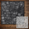 Cobblestones Stencil reusable Mylar stencil, 300 x 300 mm