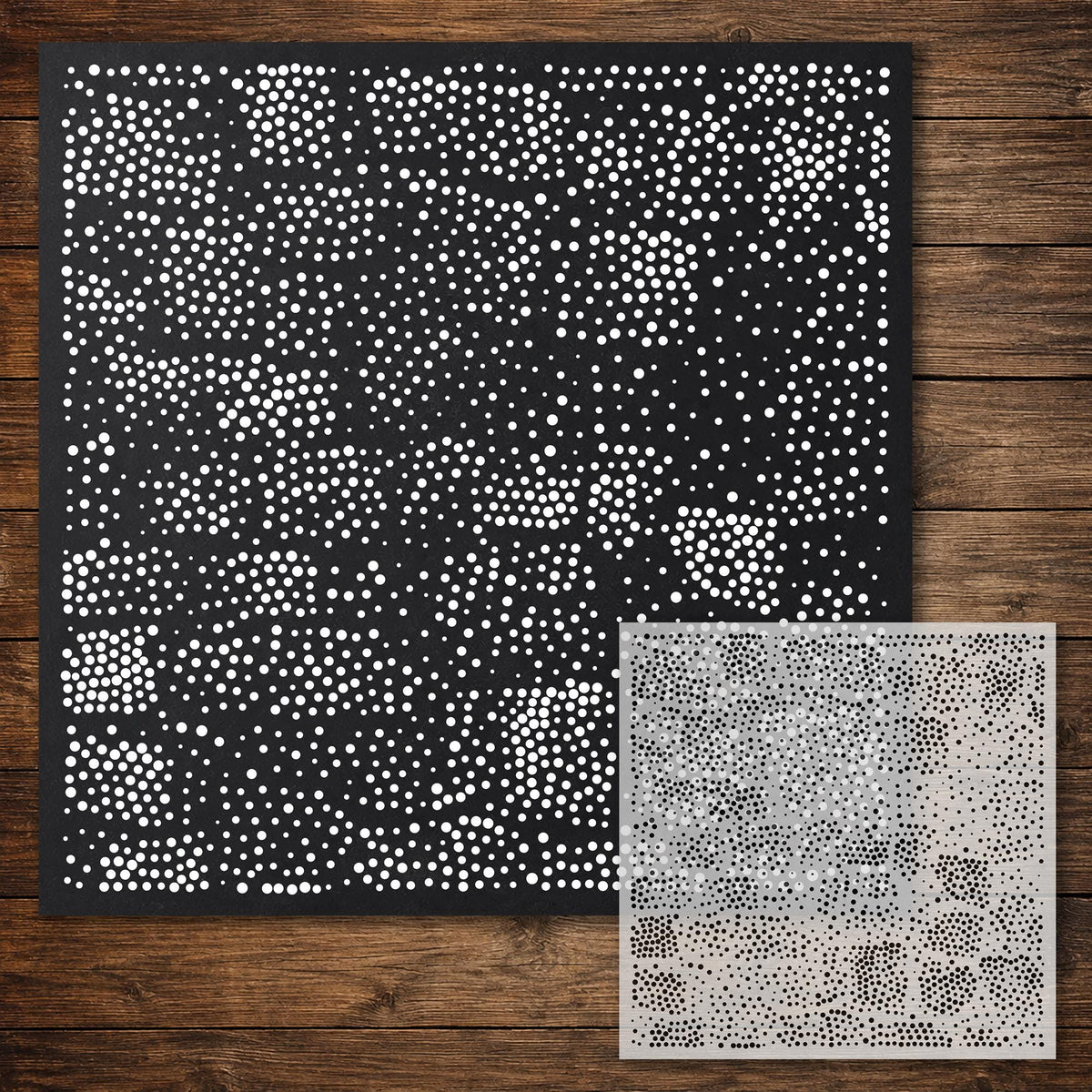 Cobblestones Stencil reusable Mylar stencil, 300 x 300 mm