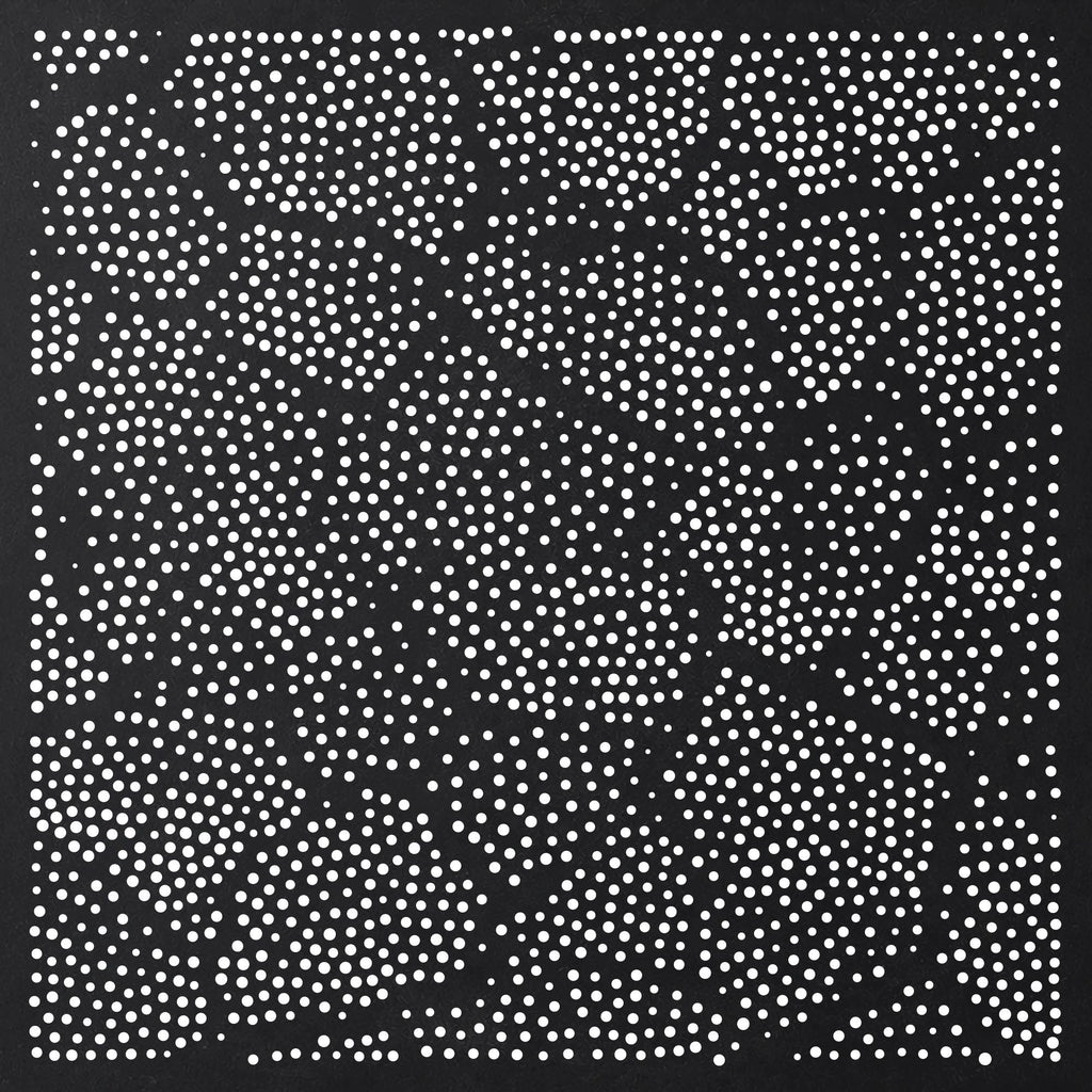 Cracked Earth Stencil | Repeating Realistic Mylar Stipple Wall Art, Crafts (Large - 300mm / 12" approx)