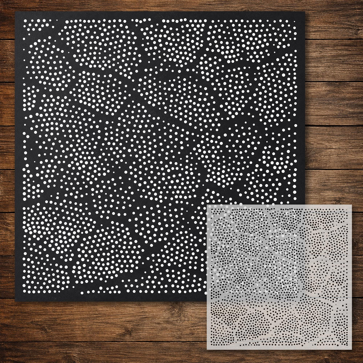 Cracked Earth Stencil reusable Mylar stencil, 300 x 300 mm
