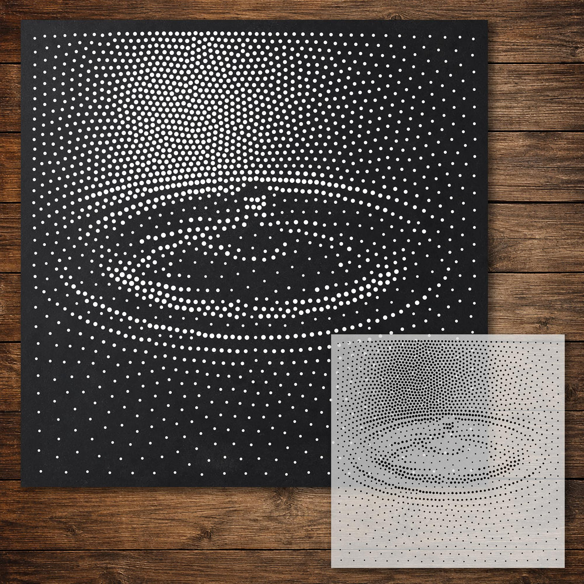 Water Drop Stencil reusable Mylar stencil, 300 x 300 mm