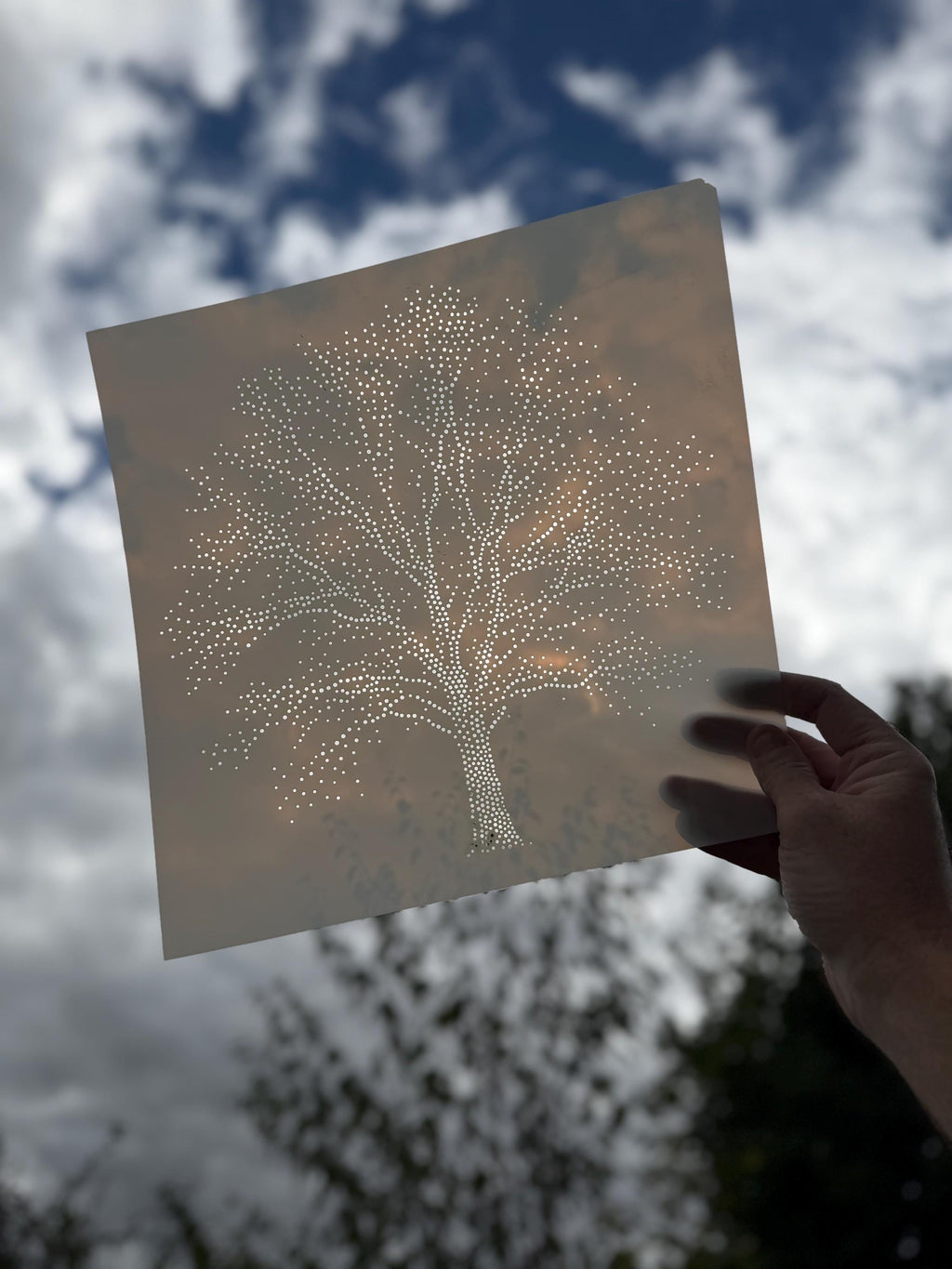 Bare Winter Tree Stencil | Realistic Highly Detailed DIY Mylar Wall Art, Stipple Art Crafts (Large - 300mm / 12" approx)
