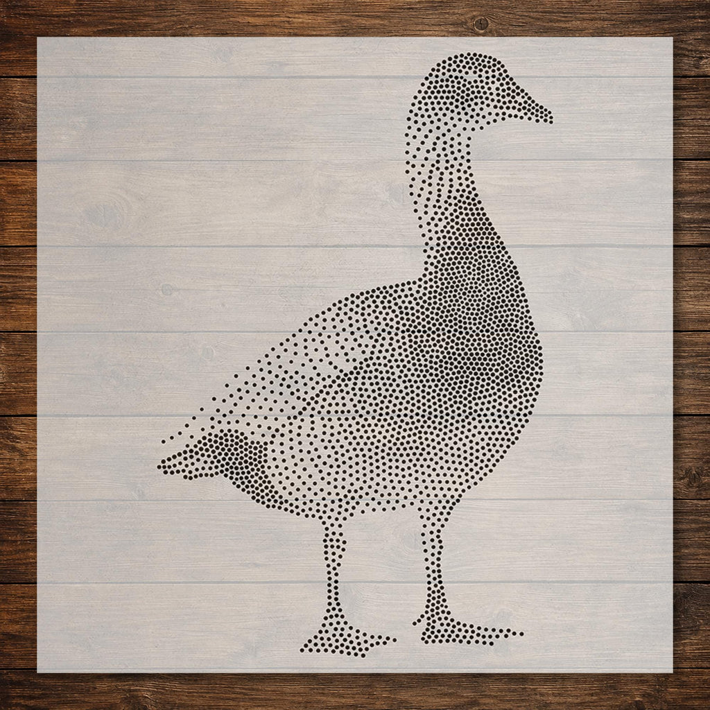 Goose Stipple Art Stencil | Realistic Animal Mylar Plastic Craft Stencil (Large - 300mm / 12" approx)