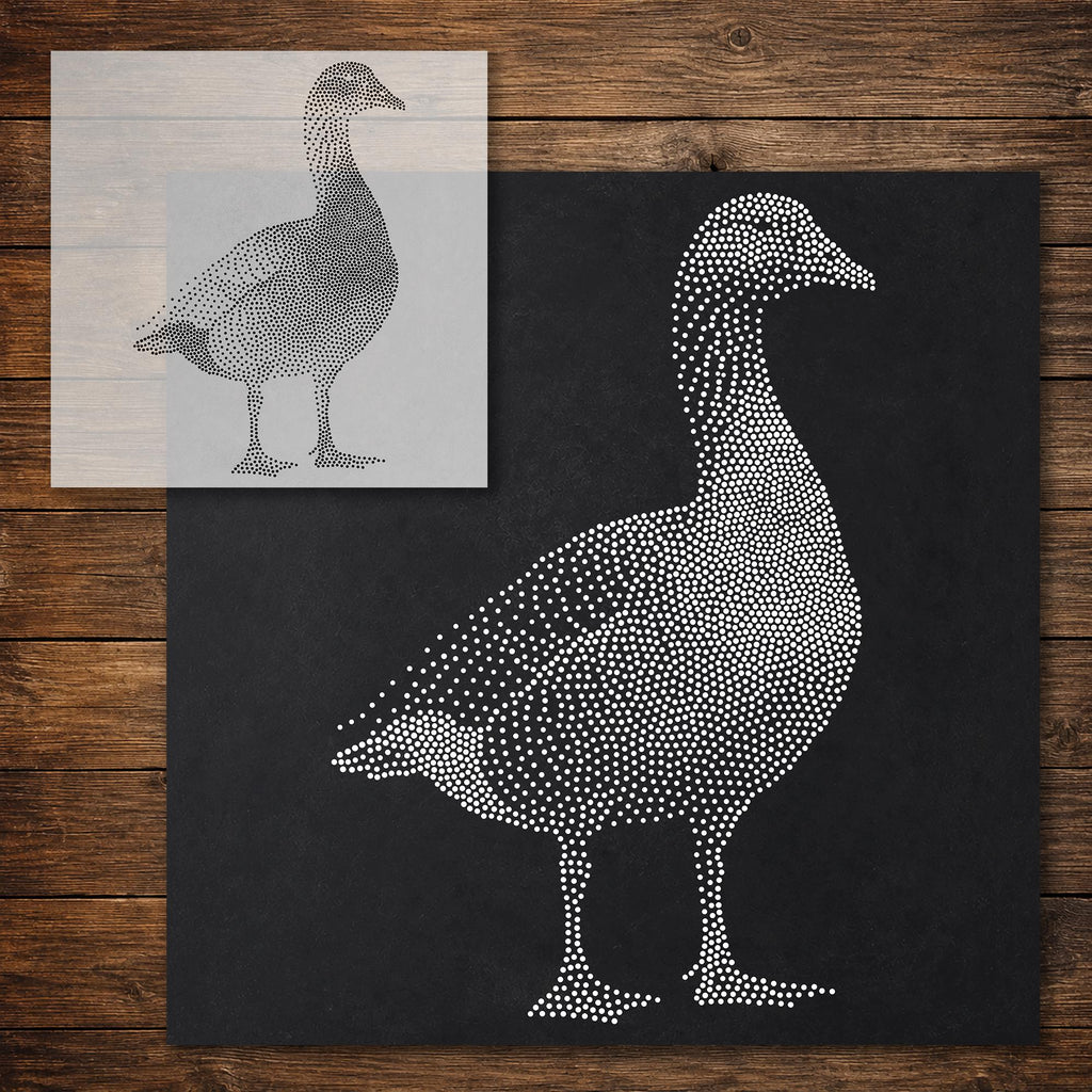 Goose Stipple Art Stencil reusable Mylar stencil, 300 x 300 mm