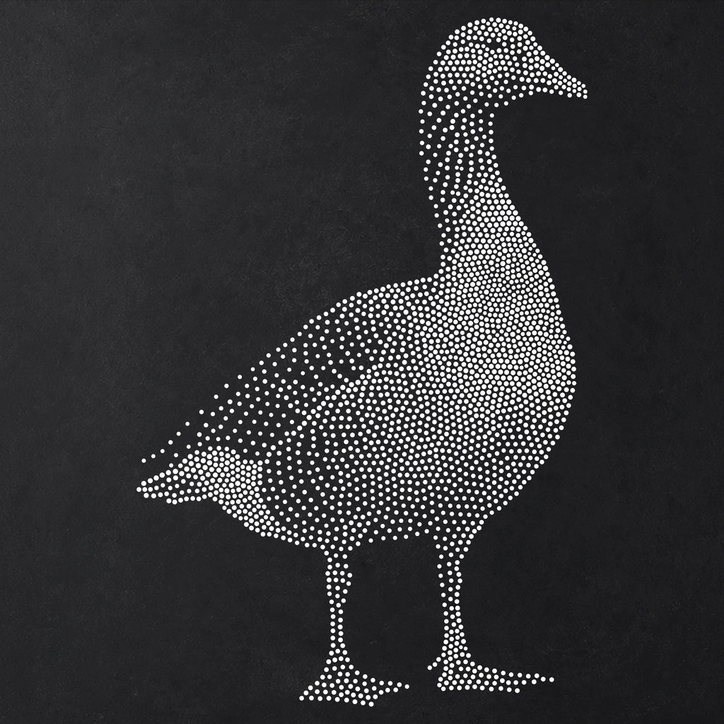 Goose Stipple Art Stencil | Realistic Animal Mylar Plastic Craft Stencil (Large - 300mm / 12" approx)