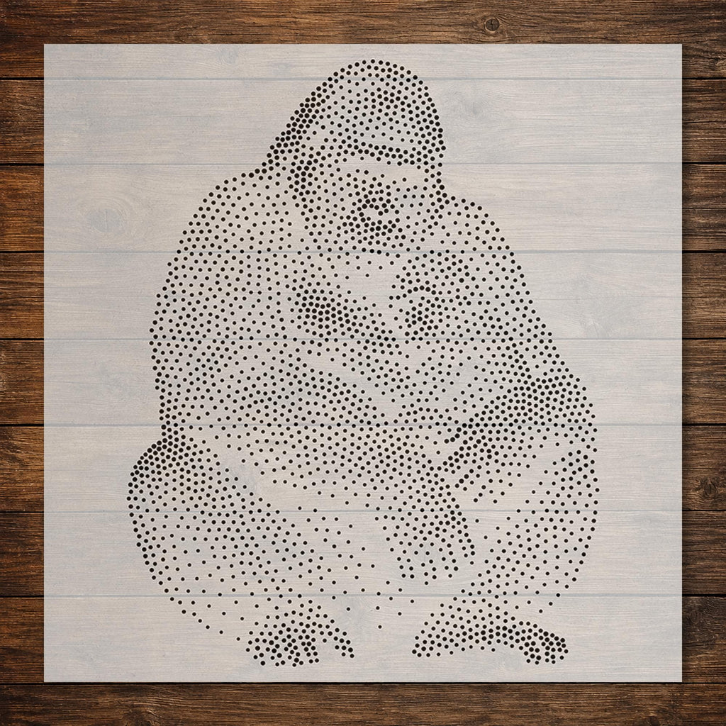 Gorilla with Baby Stipple Art Stencil | Realistic Animal Mylar Plastic Craft Stencil (Large - 300mm / 12" approx)