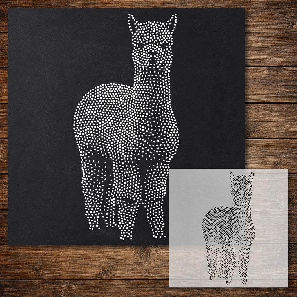 Alpaca Stencil reusable Mylar stencil, 300 x 300 mm