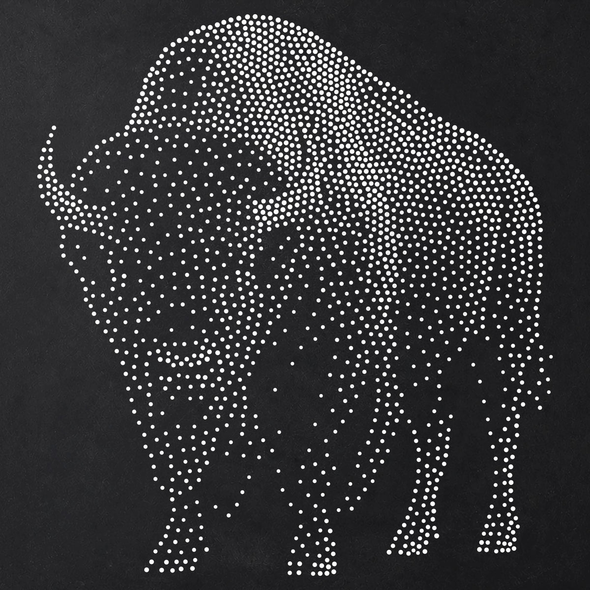 American Bison Stencil | Realistic Mylar Stipple Wall Art, Crafts (Large - 300mm / 12" approx)