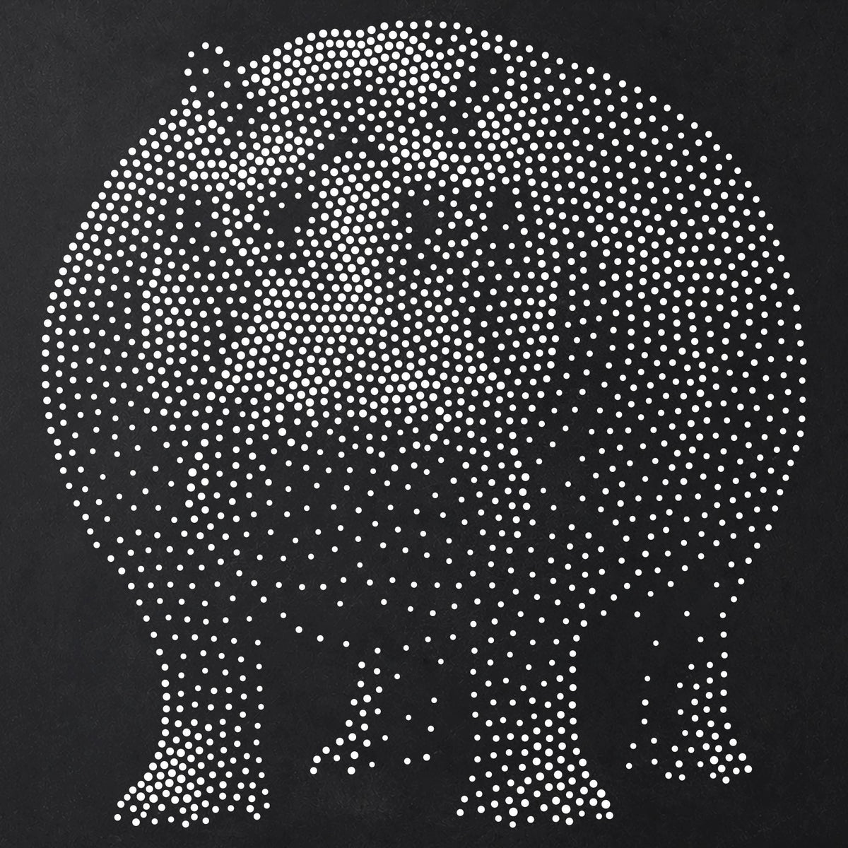 Hippopotamus Stencil | Realistic Mylar Stipple Wall Art, Crafts (Large - 300mm / 12" approx)