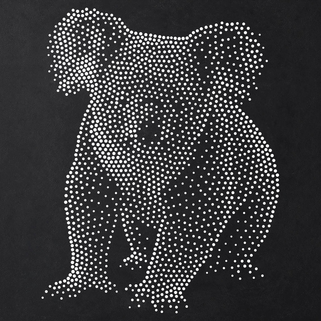 Koala Stencil | Realistic Mylar Stipple Wall Art, Crafts (Large - 300mm / 12" approx)