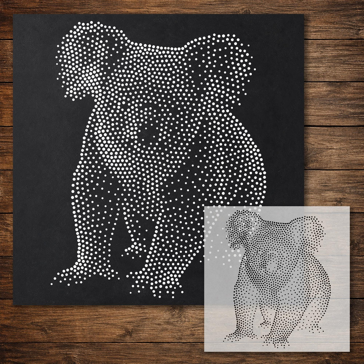 Koala Stencil reusable Mylar stencil, 300 x 300 mm