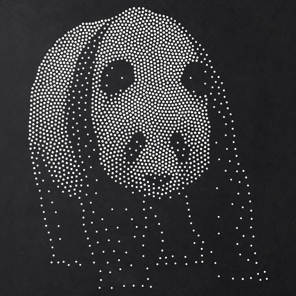 Panda Stencil | Realistic Mylar Stipple Wall Art, Crafts (Large - 300mm / 12" approx)