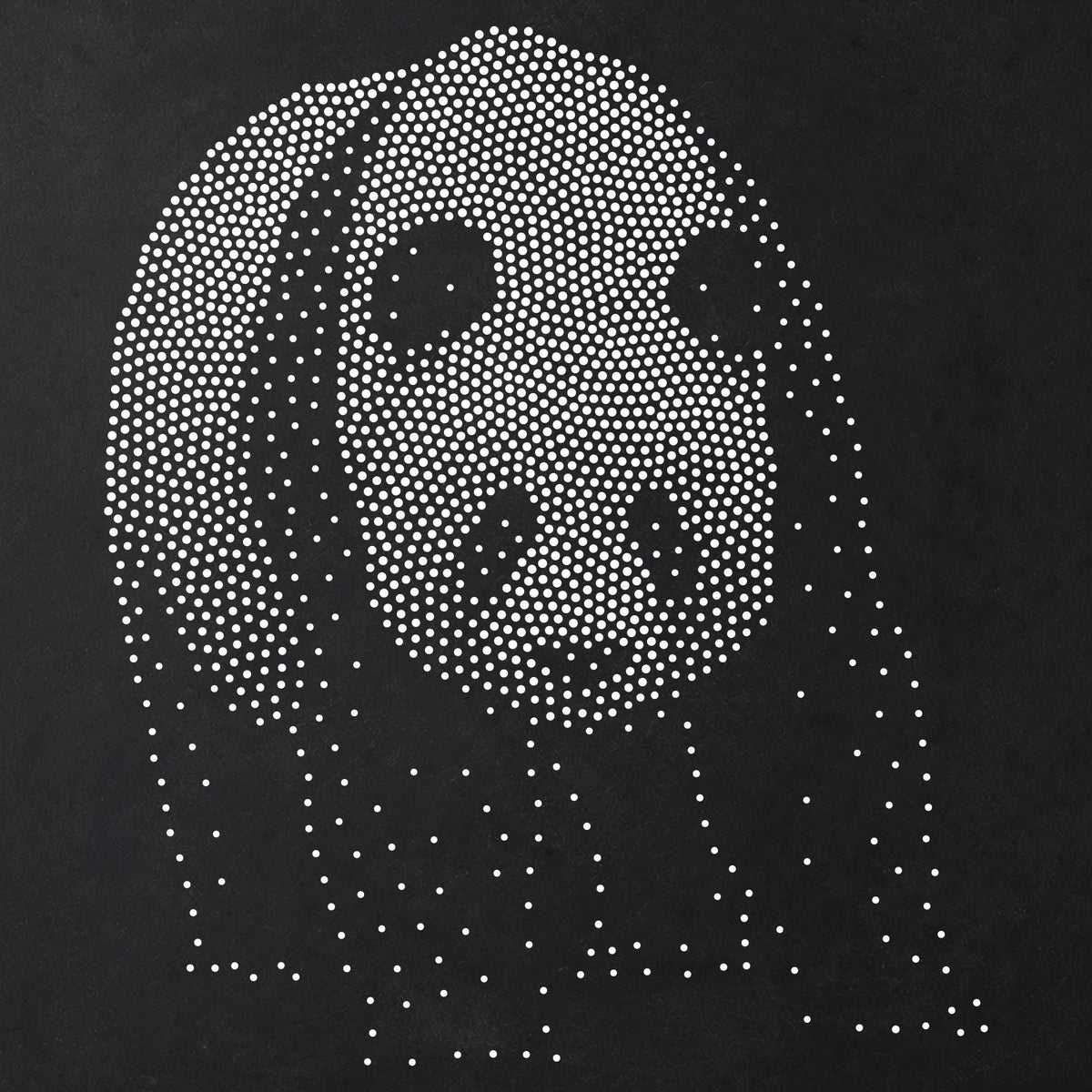 Panda Stencil | Realistic Mylar Stipple Wall Art, Crafts (Large - 300mm / 12" approx)