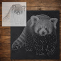 Red Panda Stencil reusable Mylar stencil, 300 x 300 mm