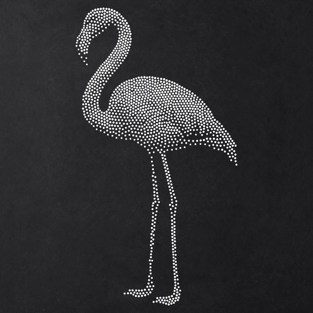 Flamingo Stencil | Realistic Mylar Stipple Wall Art, Crafts (Large - 300mm / 12" approx)