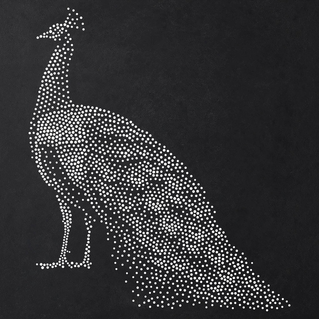 Peacock Stencil | Realistic Mylar Stipple Wall Art, Crafts (Large - 300mm / 12" approx)