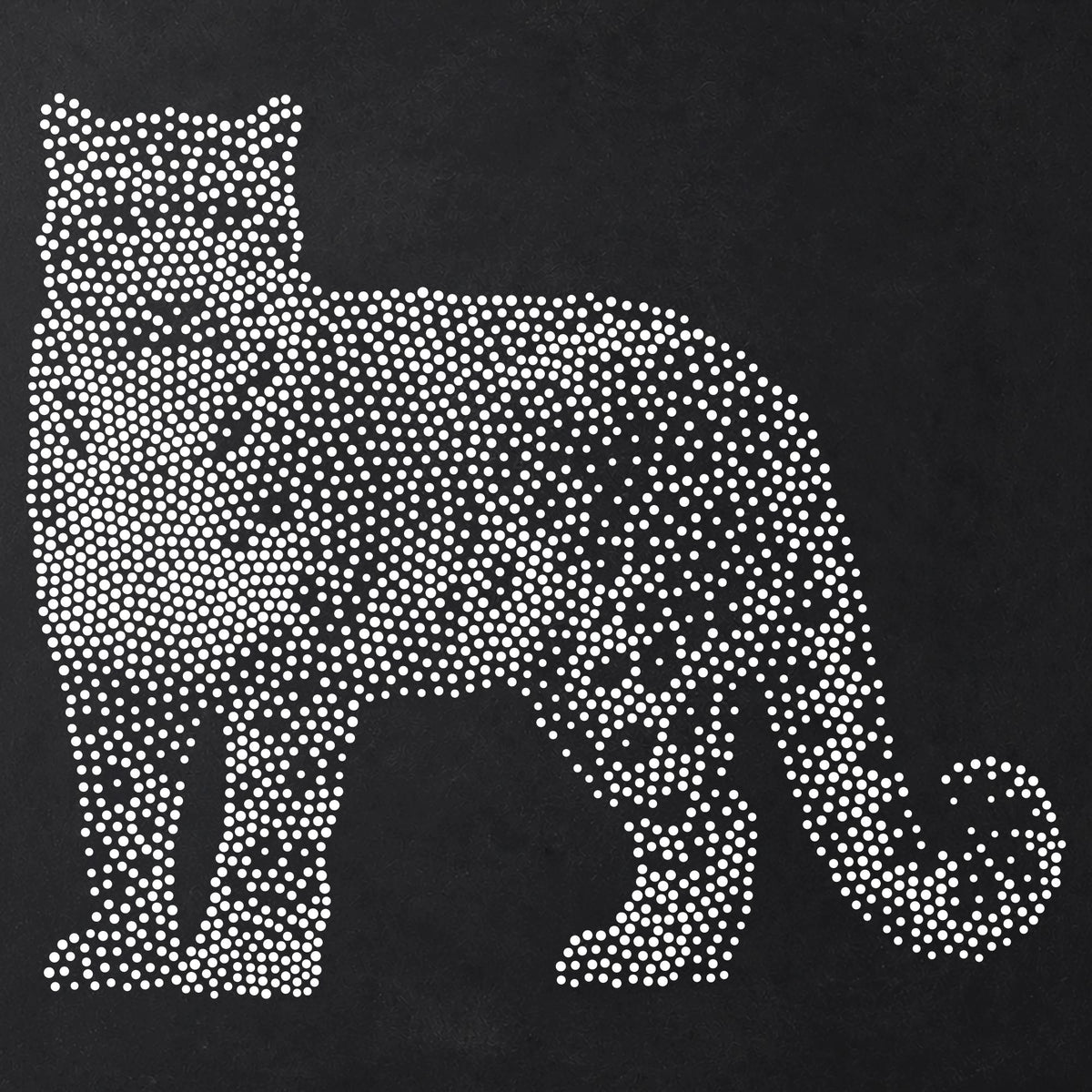 Snow Leopard Stencil | Realistic Mylar Stipple Wall Art, Crafts (Large - 300mm / 12" approx)