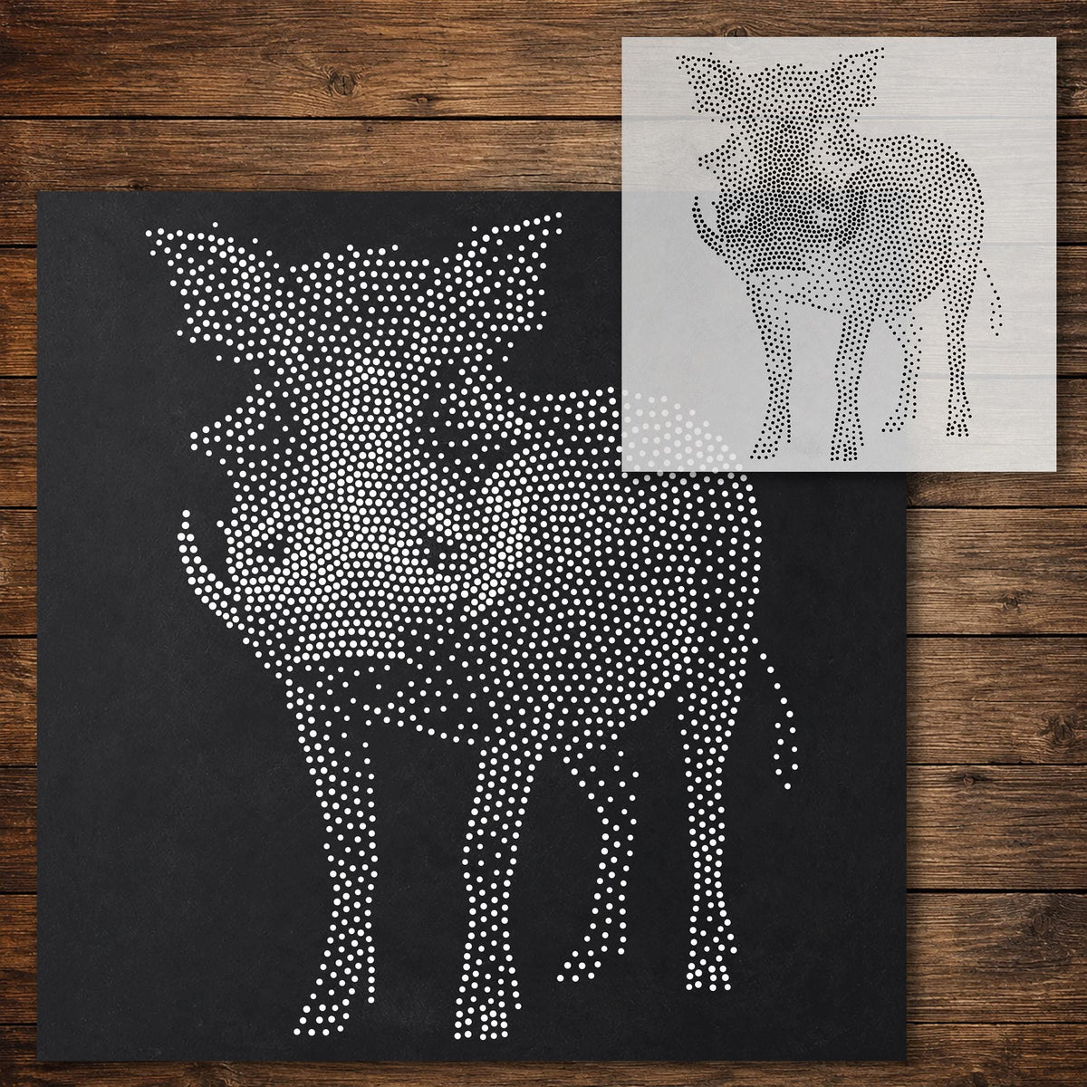Warthog Stencil reusable Mylar stencil, 300 x 300 mm