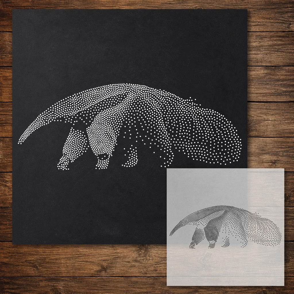 Anteater Stencil reusable Mylar stencil, 300 x 300 mm