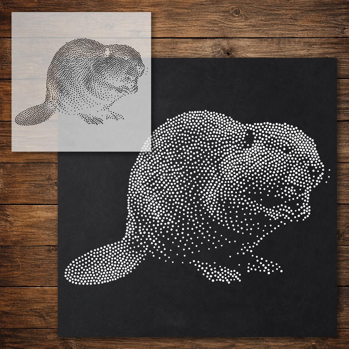 Beaver Stencil reusable Mylar stencil, 300 x 300 mm