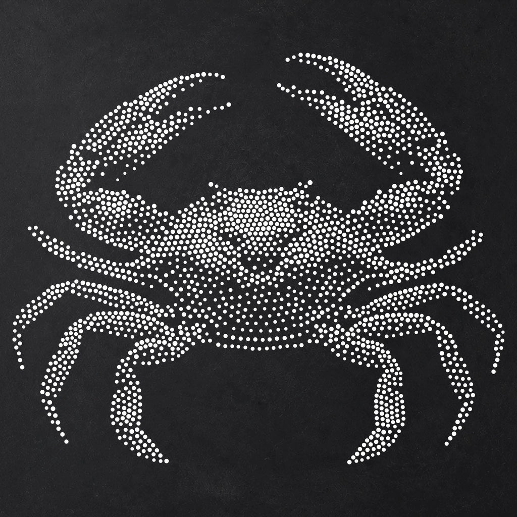 Crab Stencil | Realistic Mylar Stipple Wall Art, Crafts (Large - 300mm / 12" approx)