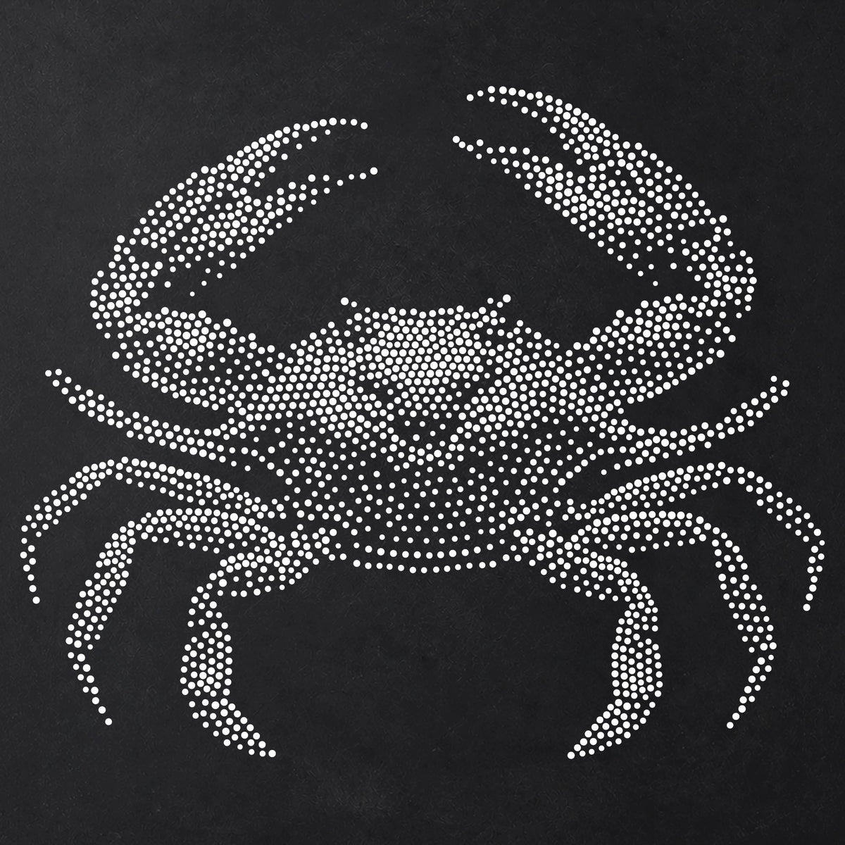 Crab Stencil | Realistic Mylar Stipple Wall Art, Crafts (Large - 300mm / 12" approx)