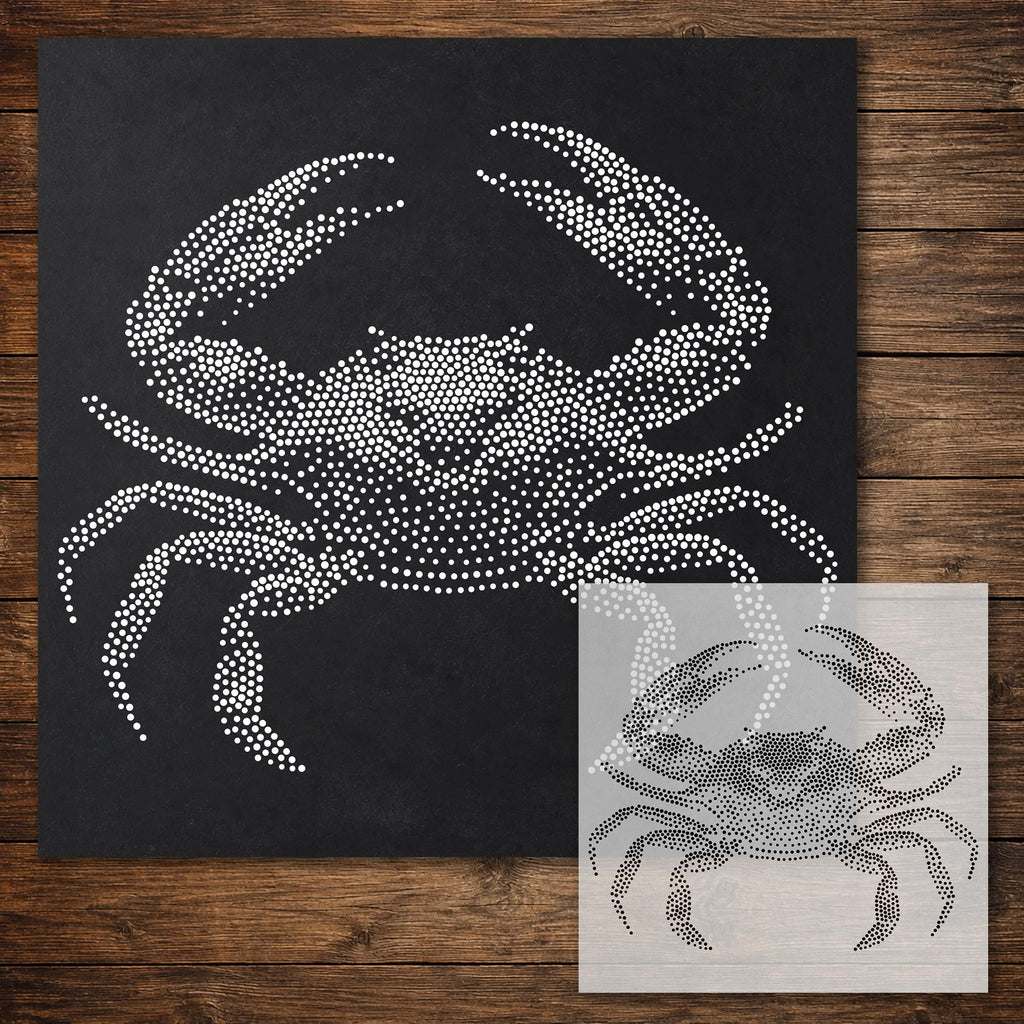 Crab Stencil reusable Mylar stencil, 300 x 300 mm