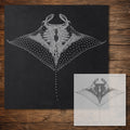 Manta Ray Stencil reusable Mylar stencil, 300 x 300 mm