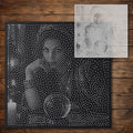 Fortune Teller Portrait Stipple Art Stencil reusable Mylar stencil, 300 x 300 mm