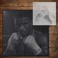 Boxer Portrait Stipple Art Stencil reusable Mylar stencil, 300 x 300 mm