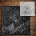 Old Musician Stipple Art Stencil reusable Mylar stencil, 300 x 300 mm