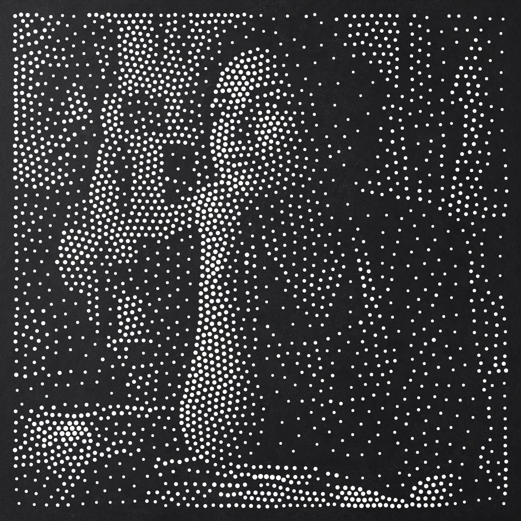 Artist in Studio Portrait Stipple Art Stencil | Realistic Mylar Plastic Craft Stencil (Large - 300mm / 12" approx)