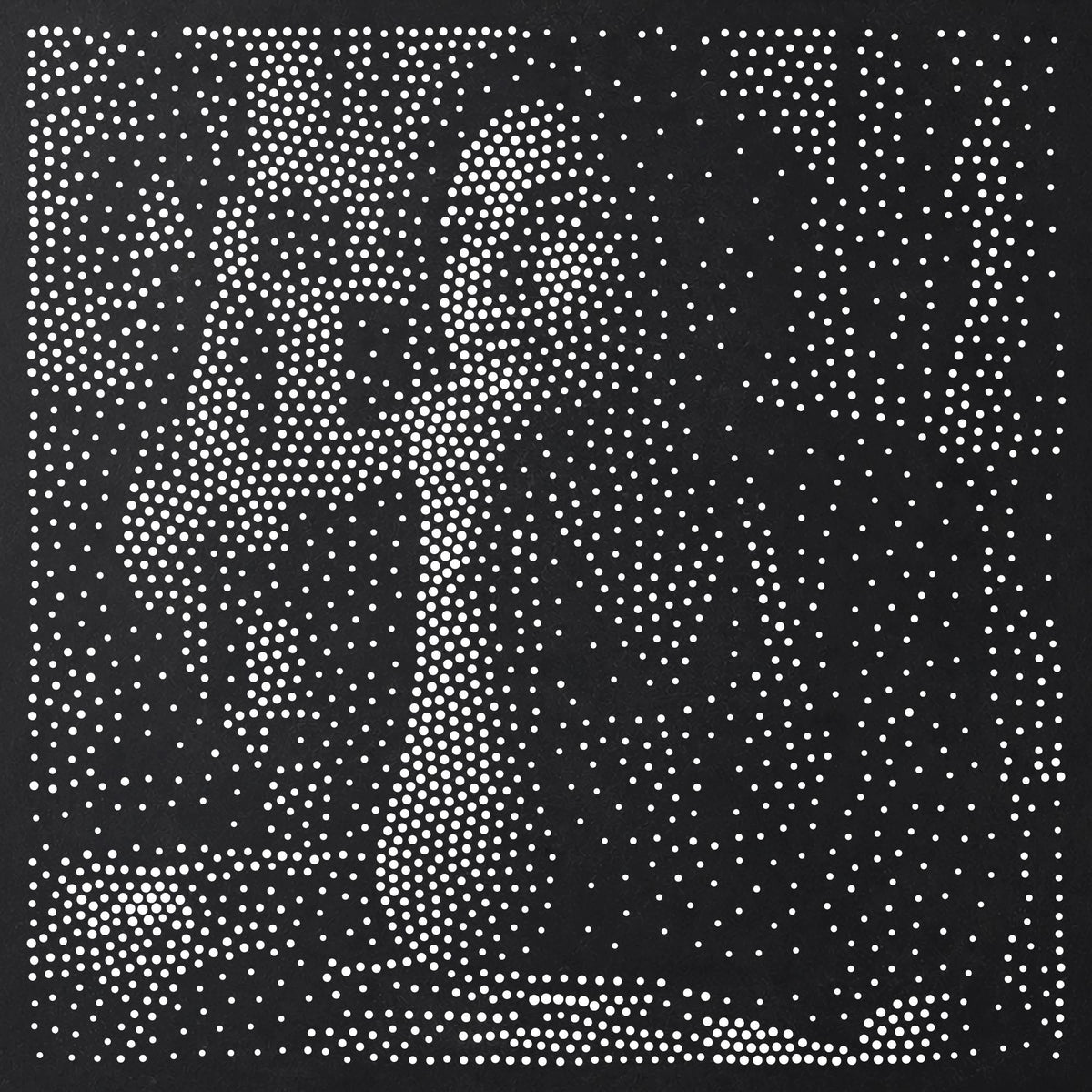 Artist in Studio Portrait Stipple Art Stencil | Realistic Mylar Plastic Craft Stencil (Large - 300mm / 12" approx)
