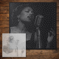 Jazz Singer Stipple Art Stencil reusable Mylar stencil, 300 x 300 mm