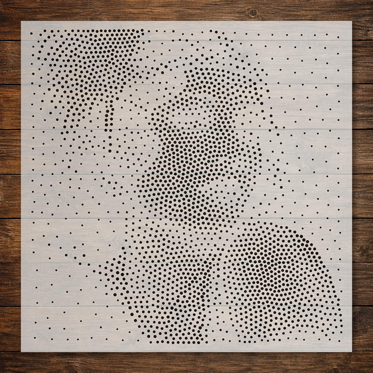 Flapper Portrait Stipple Art Stencil | Realistic Mylar Plastic Craft Stencil (Large - 300mm / 12" approx)