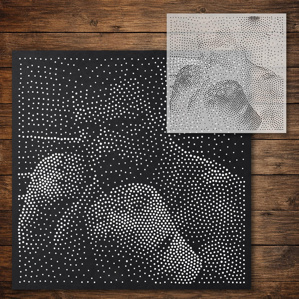 Bare Knuckle Boxer Stipple Art Stencil reusable Mylar stencil, 300 x 300 mm