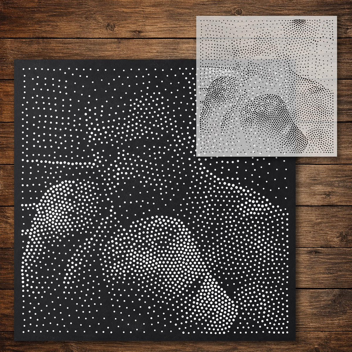 Bare Knuckle Boxer Stipple Art Stencil reusable Mylar stencil, 300 x 300 mm