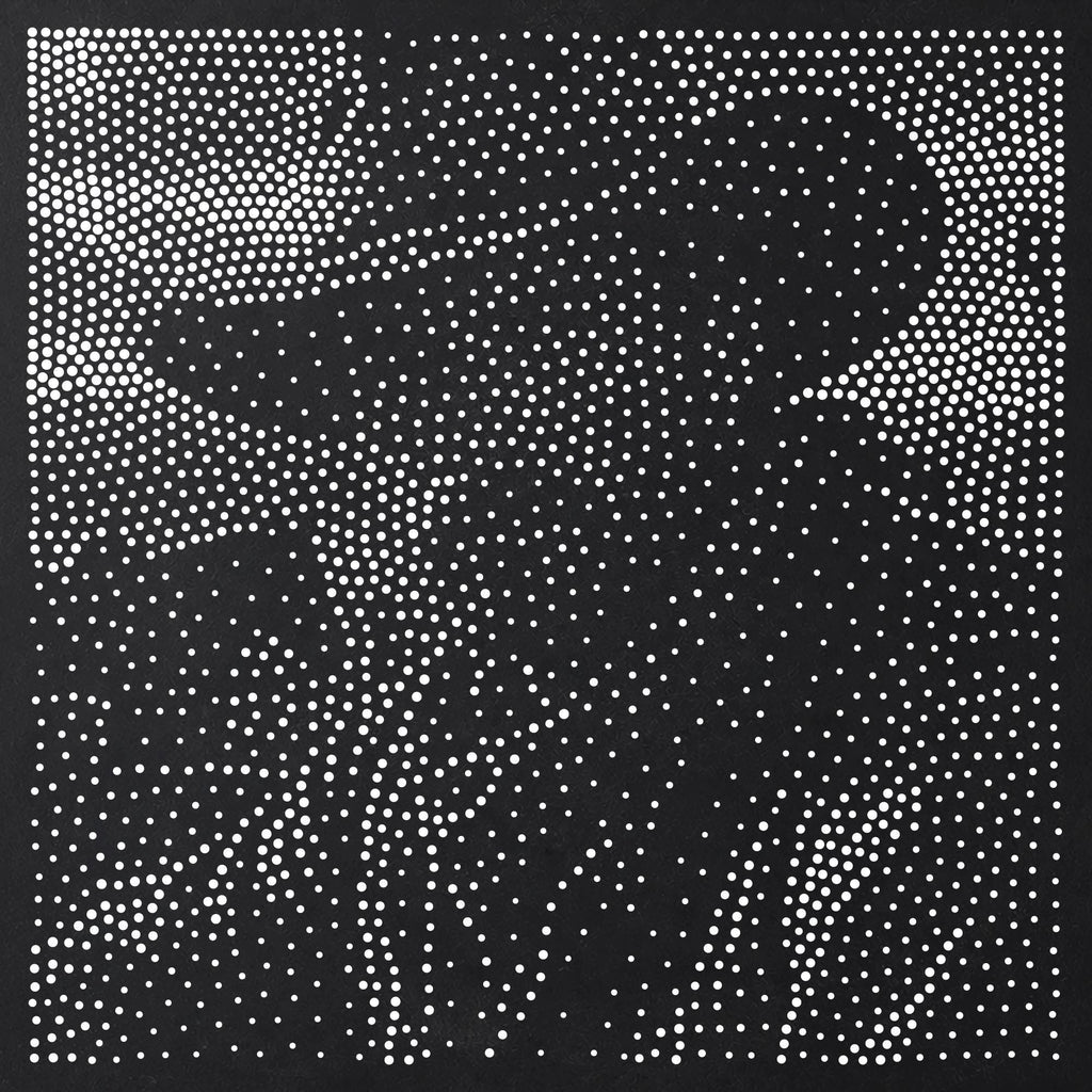 Cowboy Portrait Stipple Art Stencil | Realistic Mylar Plastic Craft Stencil (Large - 300mm / 12" approx)
