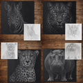 Safari Stencil Bundle #2 reusable Mylar stencil bundle, 300 x 300 mm