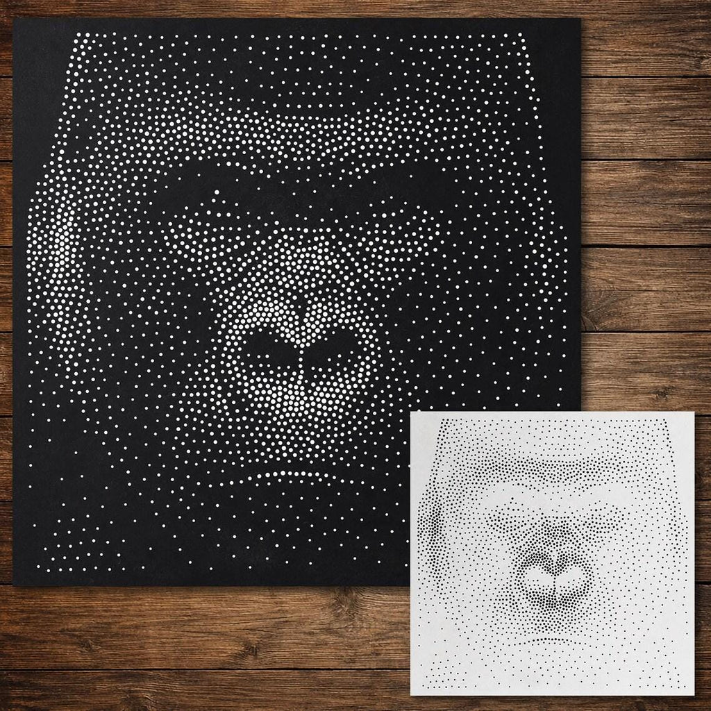 Safari Stencil Bundle #3 | Meerkat, Chimpanzee, Warthog & Gorilla  | Set of 4 Realistic Mylar Stipple Wall Art (Large - 300mm / 12" approx)