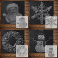 Christmas Stencil Bundle #1 reusable Mylar stencil bundle, 300 x 300 mm