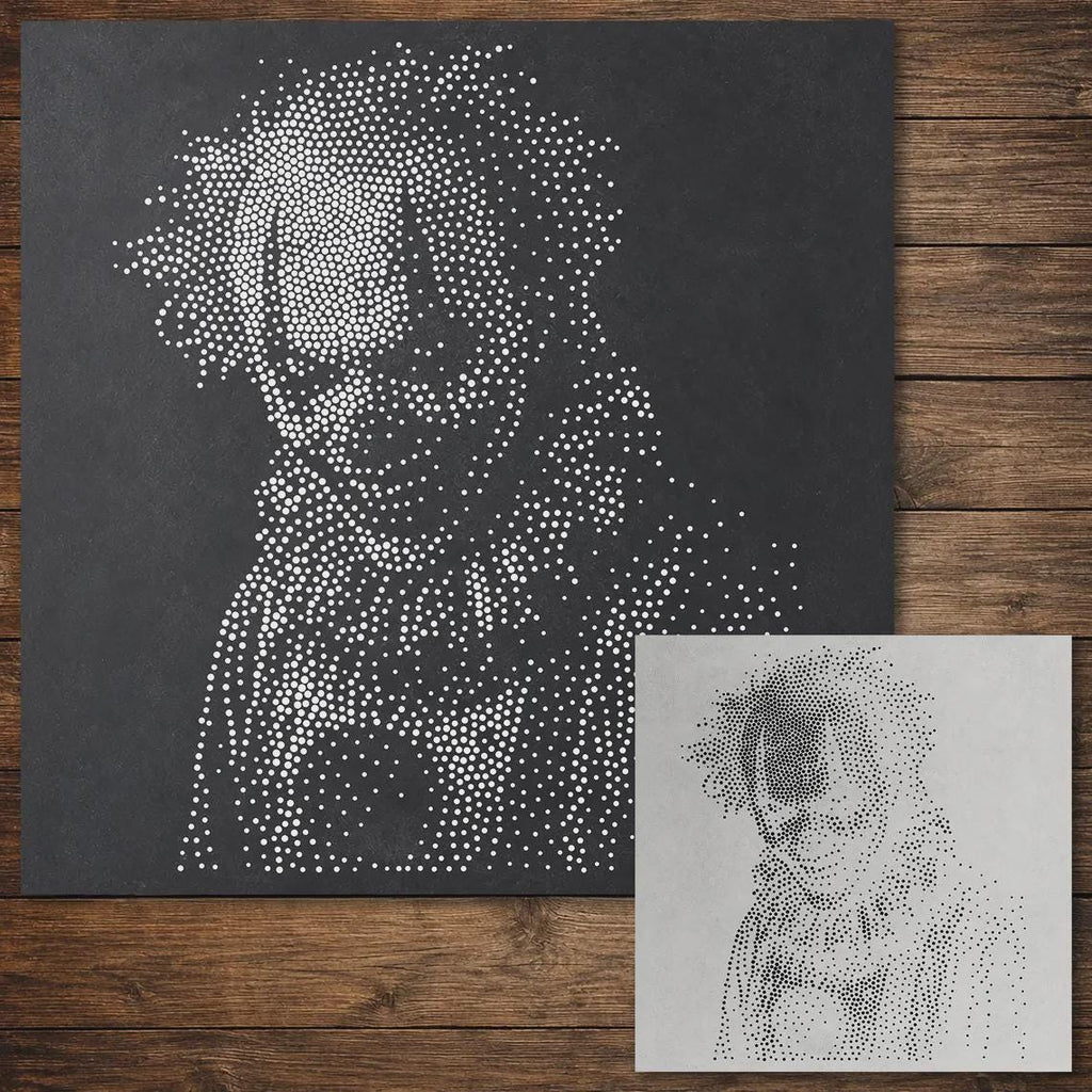 Halloween Stencil Bundle #2  | Reaper, Clown, Pumpkin man, Skeleton | Set of 4 Realistic Mylar Stipple Wall Art (Large - 300mm / 12" approx)