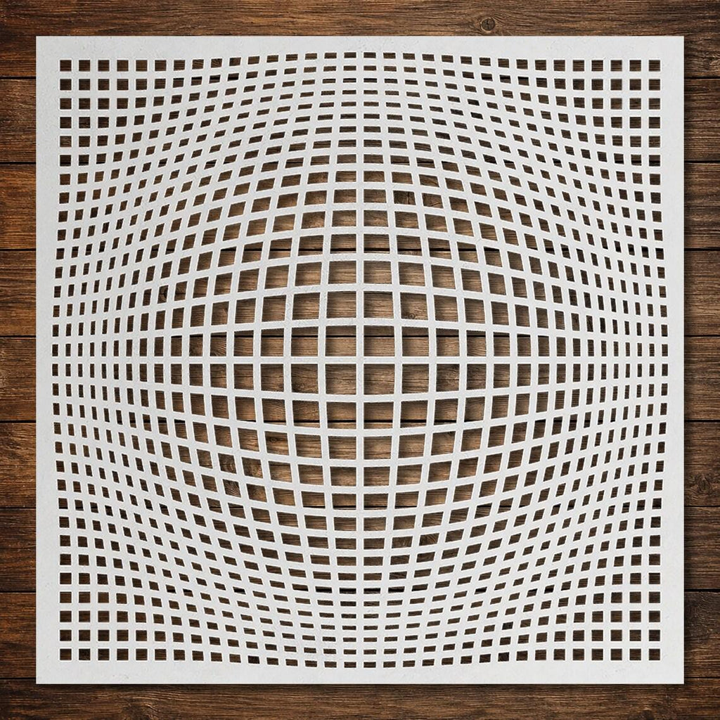 Geometric Stencil Bundle #1  | Squares, Circles, Triangles, Moire Pattern | Set of 4 Wall Art (Large - 300mm / 12" approx)
